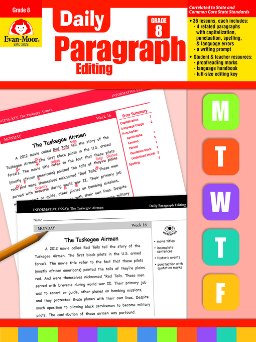 Title details for Daily Paragraph Editing, Grade 8 by Evan-Moor Educational Publishers - Available